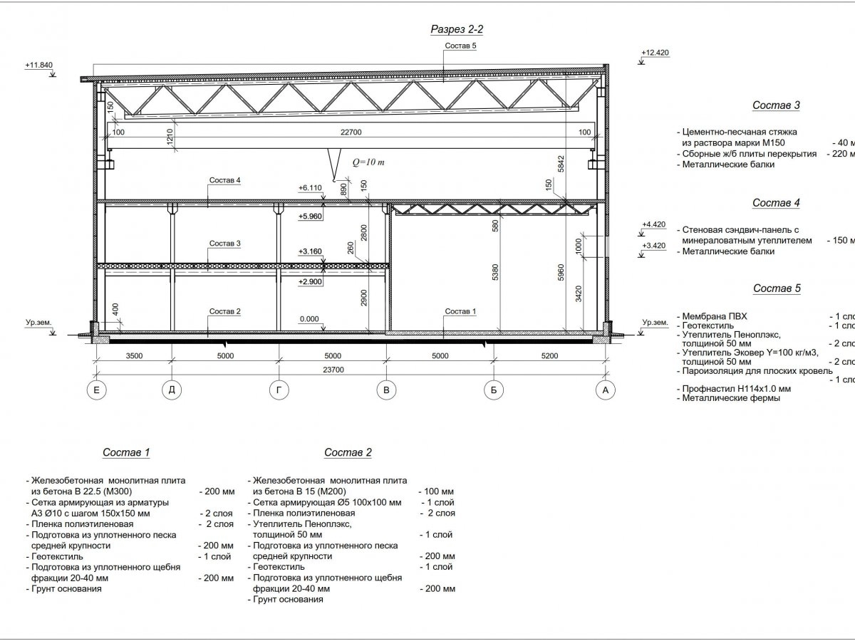Планировка Производственное здание из сэндвич-панелей -  фото 4