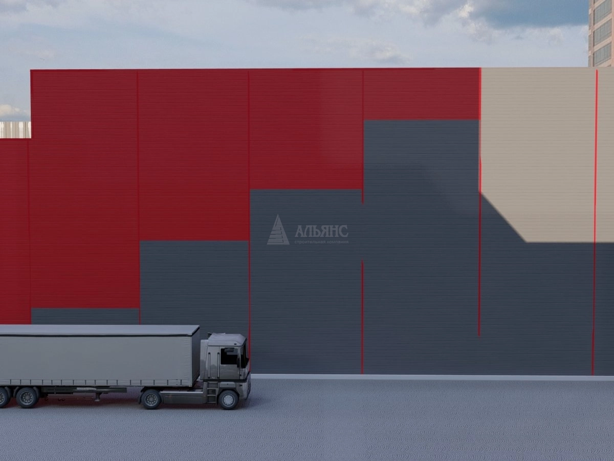 3D визуализация Склад-ангар из сэндвич-панелей - фото 7