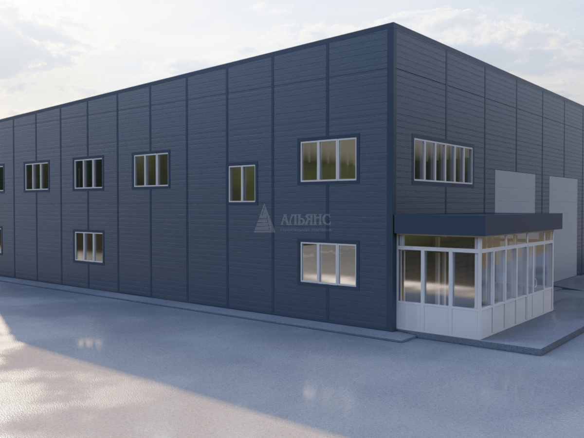 3D визуализация СТО из сэндвич-панелей - фото 7