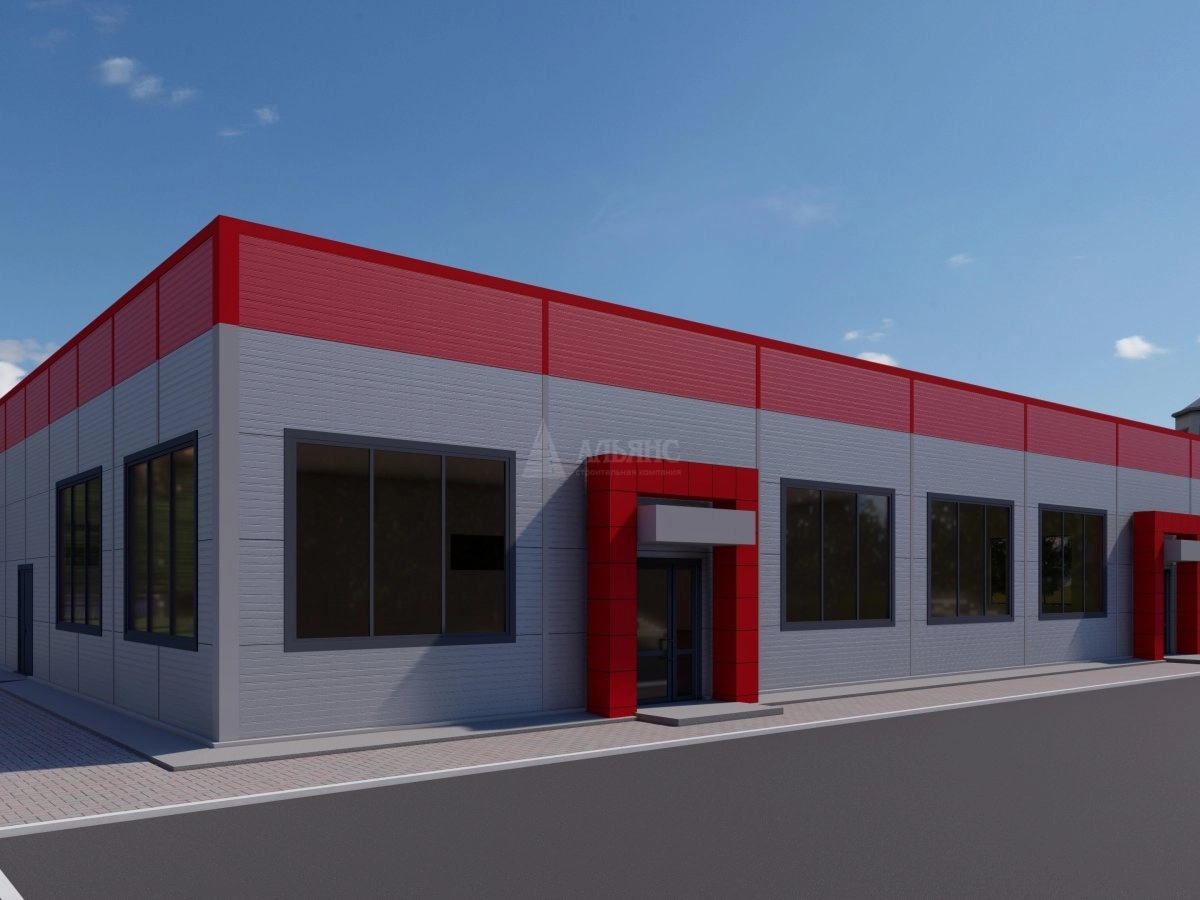 3D визуализация Магазин из сэндвич панелей - фото 2