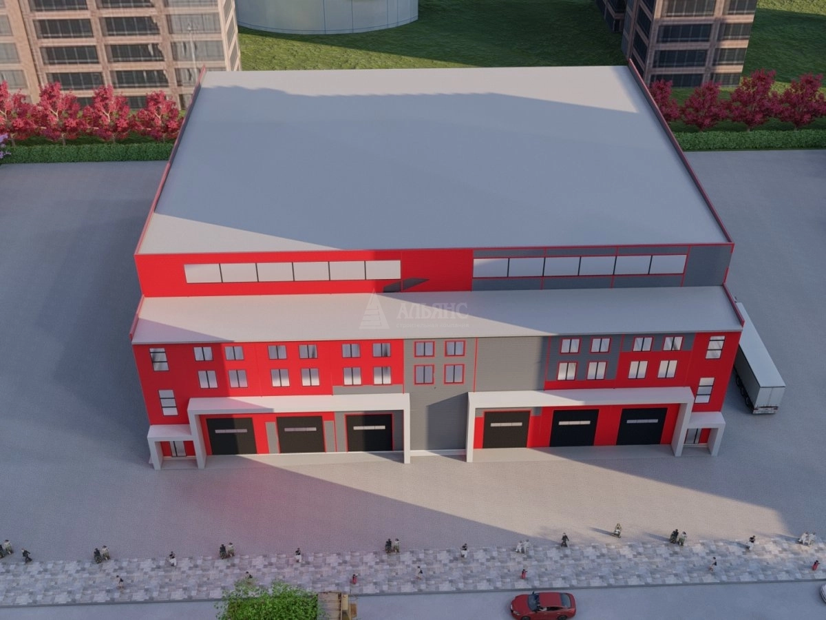 3D визуализация Склад-ангар из сэндвич-панелей - фото 4