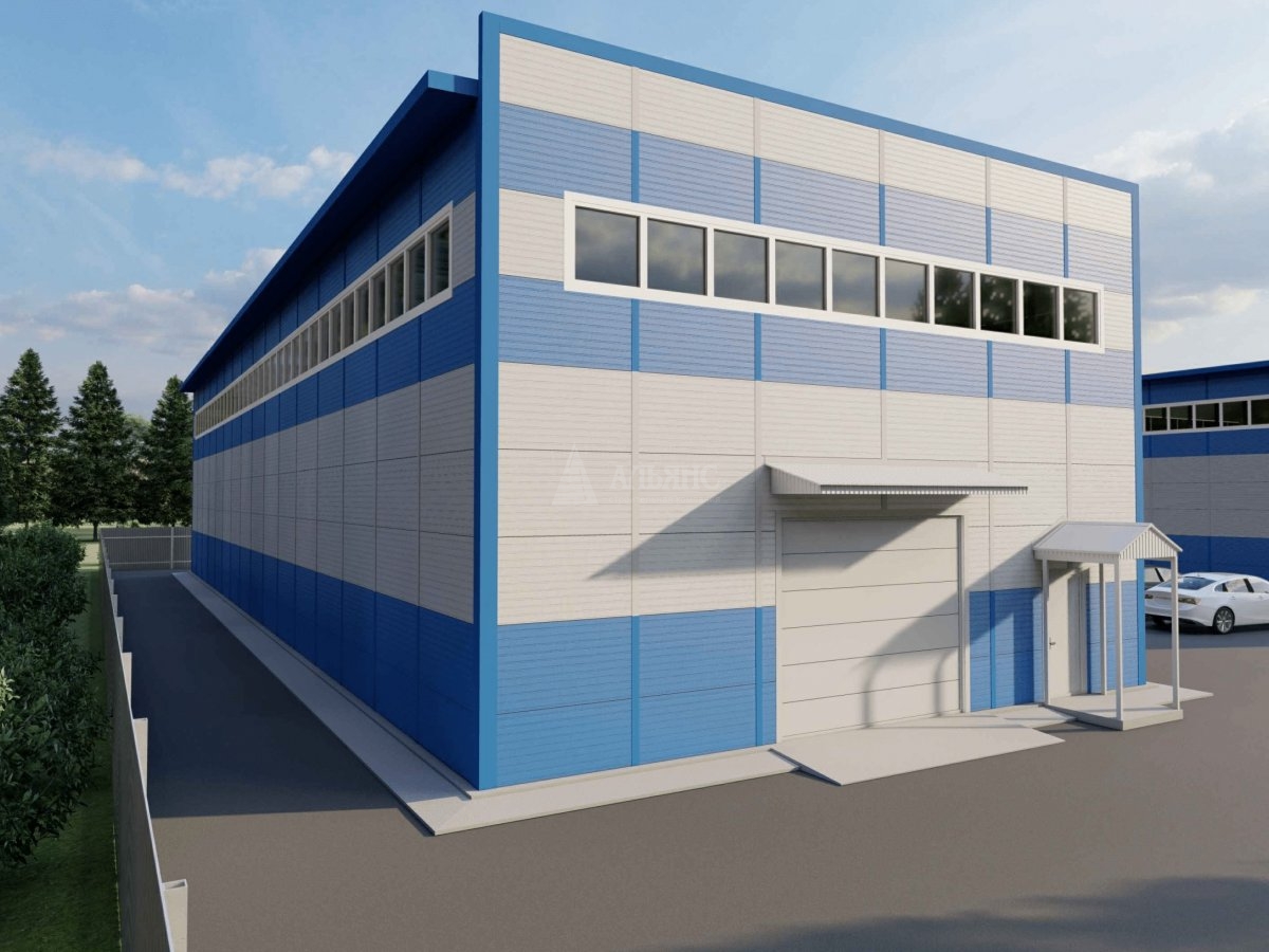 3D визуализация Склад из сэндвич-панелей - фото 2