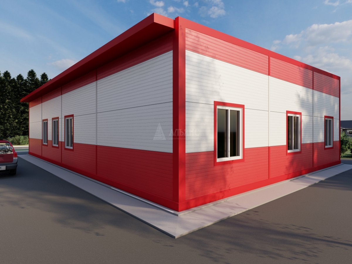 3D визуализация Кафе-столовая из сэндвич-панелей - фото 3