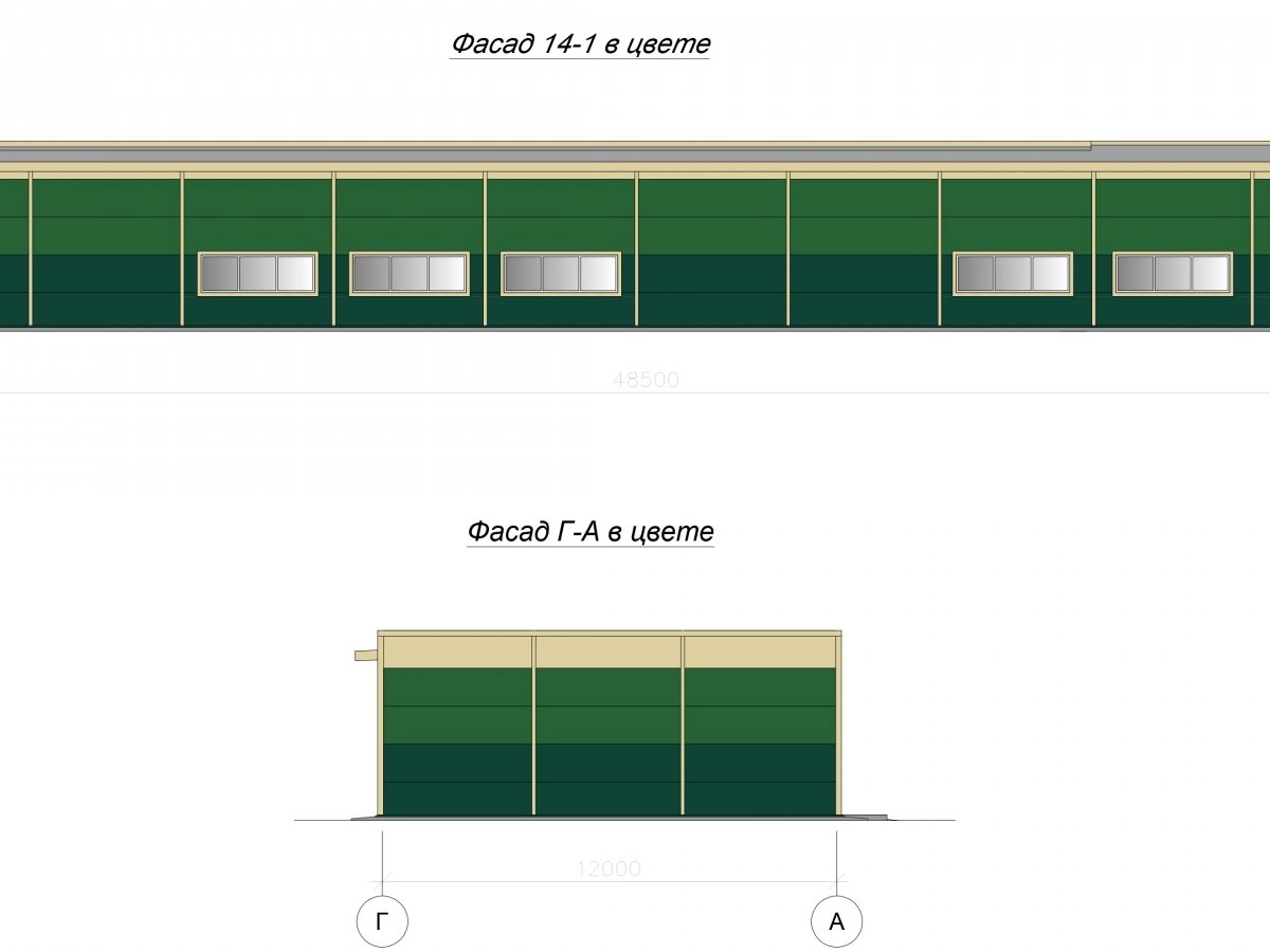 3D визуализация Проект грузового гаража из сэндвич-панелей - фото 6