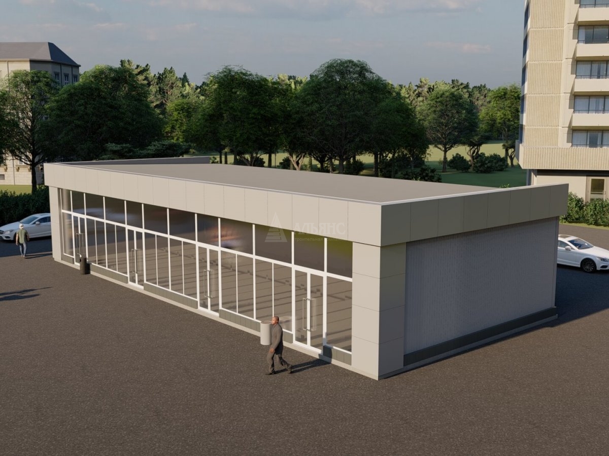 3D визуализация Магазины, ТЦ из сэндвич-панелей, павильоны из сэндвич панелей - фото 2